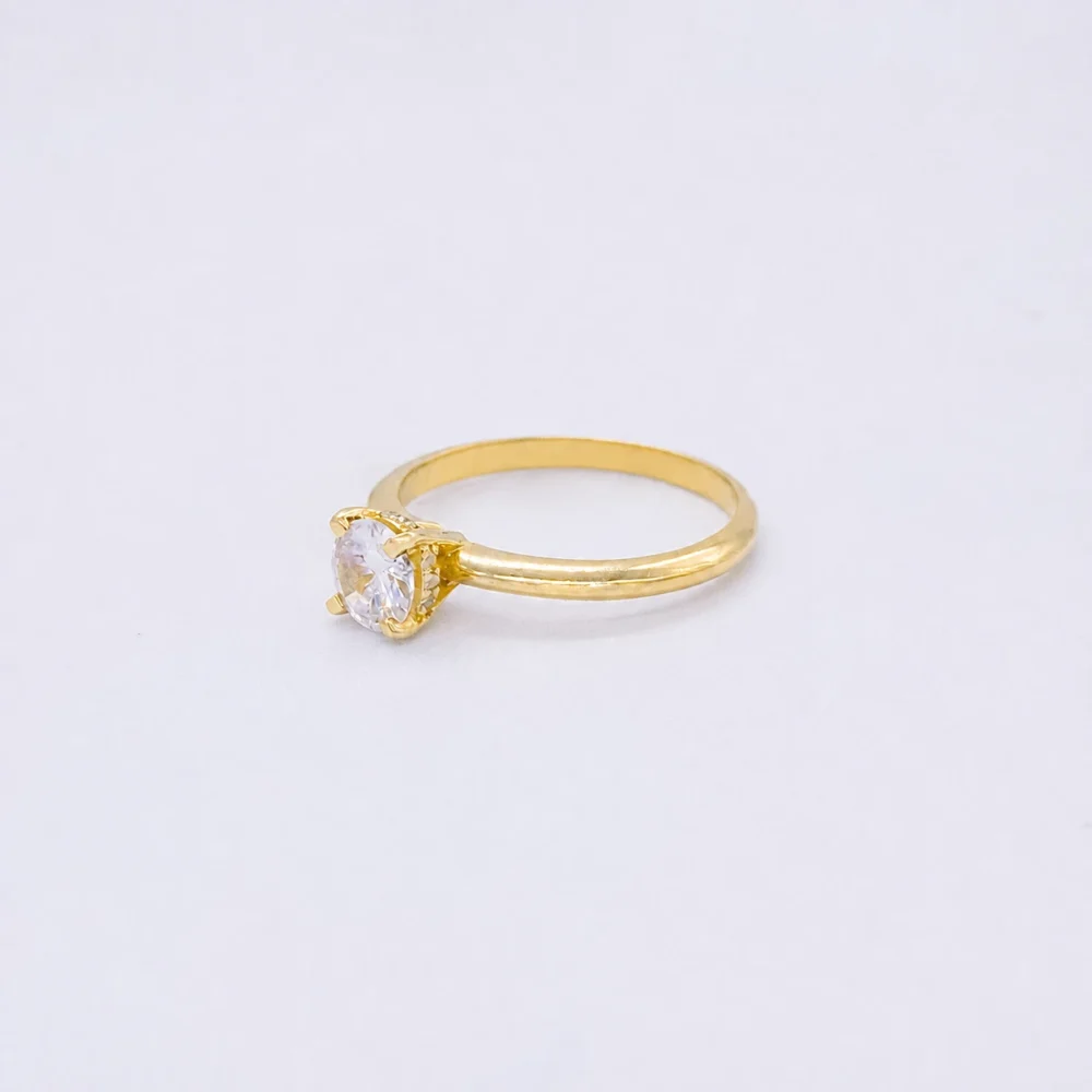 Anillo Compromiso Zircones 18K - Orofino Ecuador