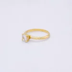 Anillo Compromiso Zircones 18K - Orofino Ecuador