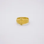 Anillo Para Hombre Sello Dolar Arenado Oro 18K - Orofino Ecuador