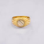 Anillo Para Hombre Tres Oros Diamantados Oro 18K - Orofino Ecuador