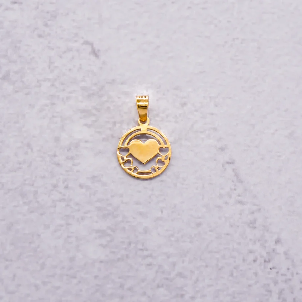 Dije Redondo Corazon 18K - Orofino Ecuador