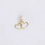 DIJE 2 CORAZÓNES 18K