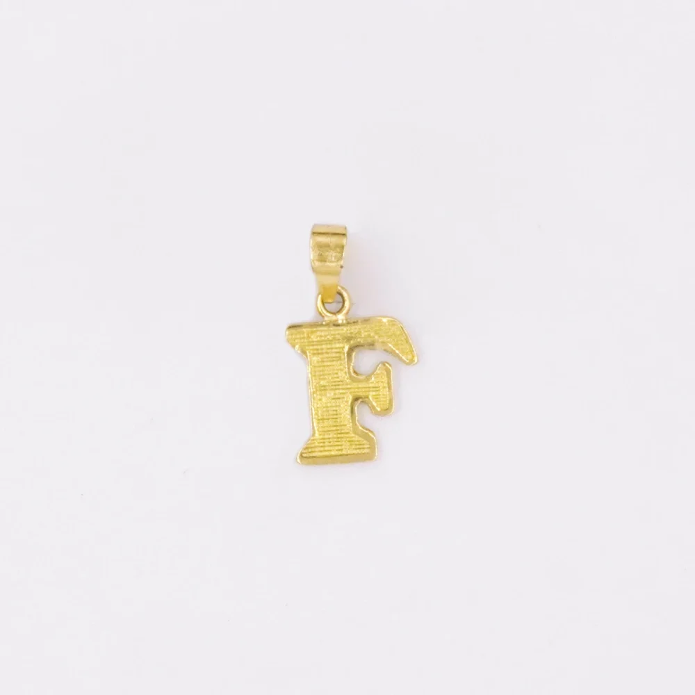 Dije Letra F Oro 18K - Orofino Ecuador