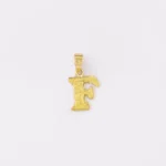 DIJE LETRA F ORO 18K
