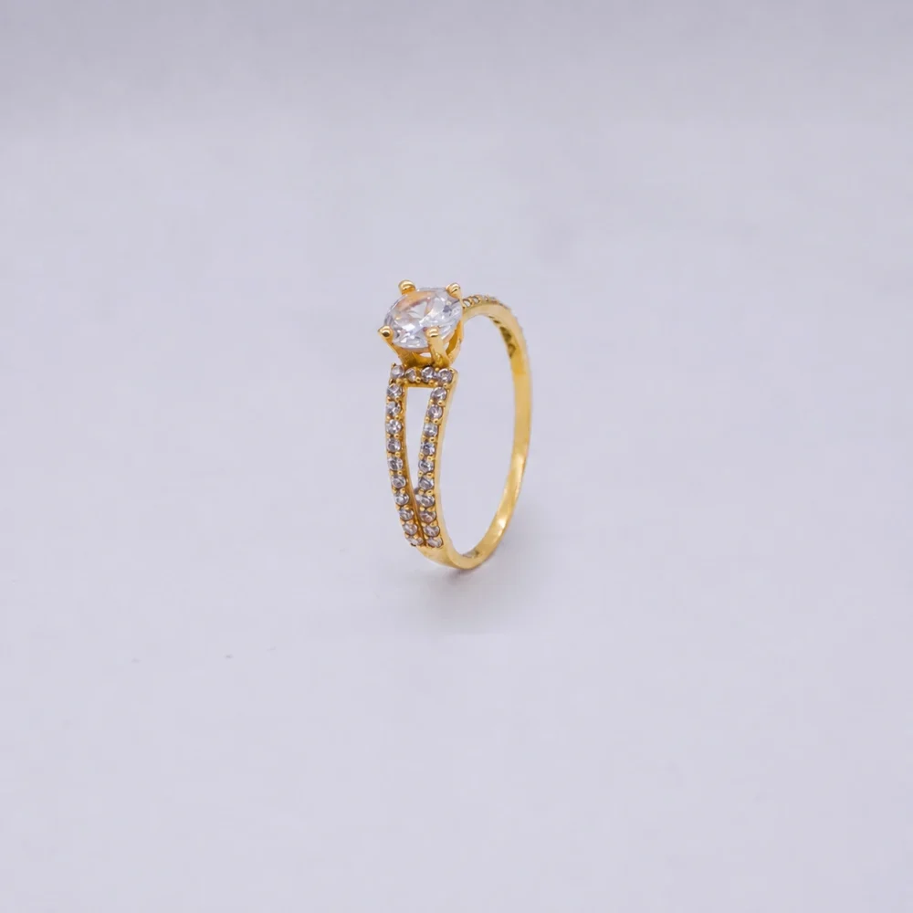 Anillo Compromiso Con Zircones 18K - Orofino Ecuador