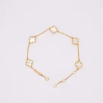 PULSO TEJIDO ROLON VAN CLEEF BLANC ORO 18K