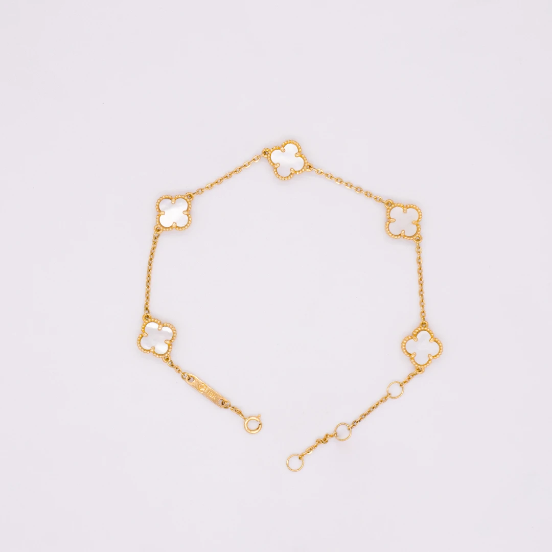1671816.webp PULSO TEJIDO ROLON VAN CLEEF BLANC ORO 18K - Image 1