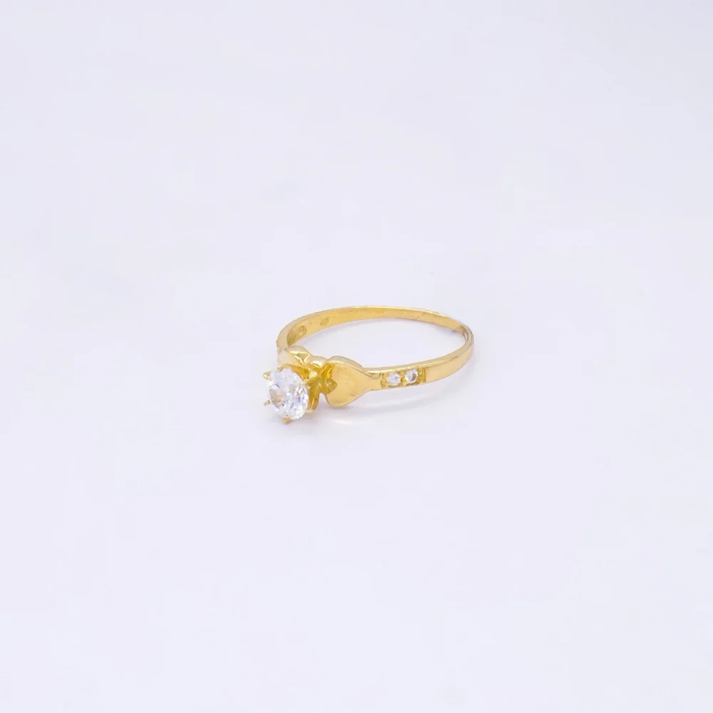 Anillo Solitario Oro 18K - Orofino Ecuador
