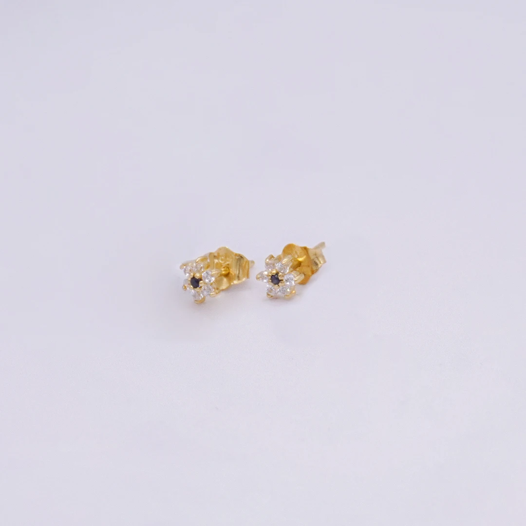 1671987.webp ARETES TOPOS FLOR ORO 18K - Image 1