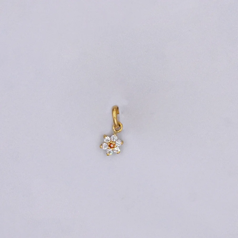 Dije Flor Oro 18K - Orofino Ecuador