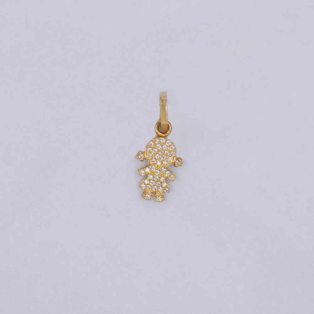 Dije Muã‘eca Piedras Oro 18K - Orofino Ecuador