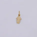 DIJE MUÃ‘ECA PIEDRAS ORO 18K