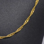 CADENA TEJIDO SINGAPUR ORO 18K - Image 2