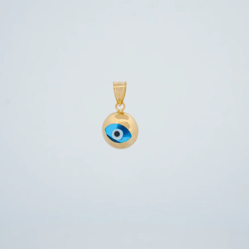 Dije Ojo Turco Azul Oro 18K - Orofino Ecuador