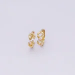ARETES CANDONGAS INFINITOS CIERRE PRESION ORO 18K