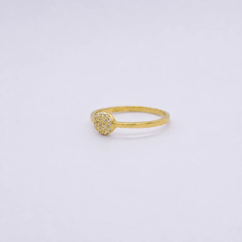 Anillo Para Dama Media Bola Fuego Oro 18K - Orofino Ecuador