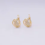 ARETES BUHO CIERRE CATALAN ORO 18K