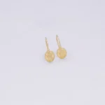 ARETES VIRGEN GUADALUPE ORO 18K