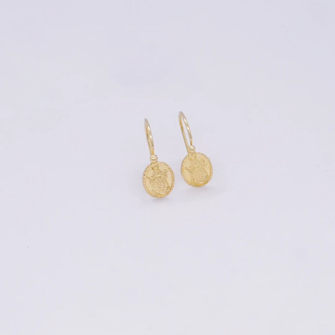1672101.webp ARETES VIRGEN GUADALUPE ORO 18K - Image 1