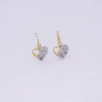 ARETES CORAZÓN CALADO ORO 18K
