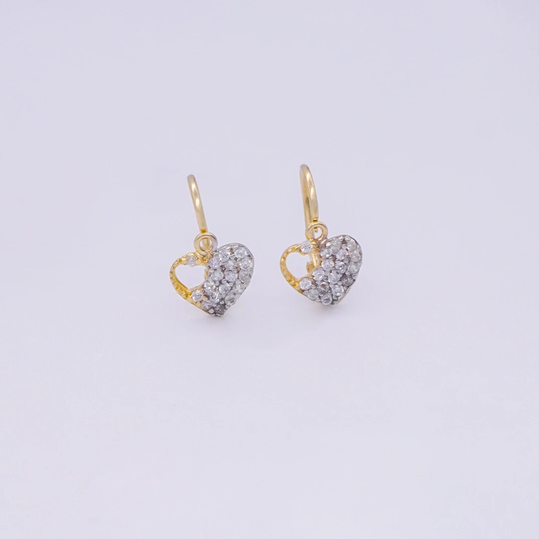1672102.webp ARETES CORAZÓN CALADO ORO 18K - Image 1