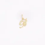 DIJE LETRA B LISA ORO 18K