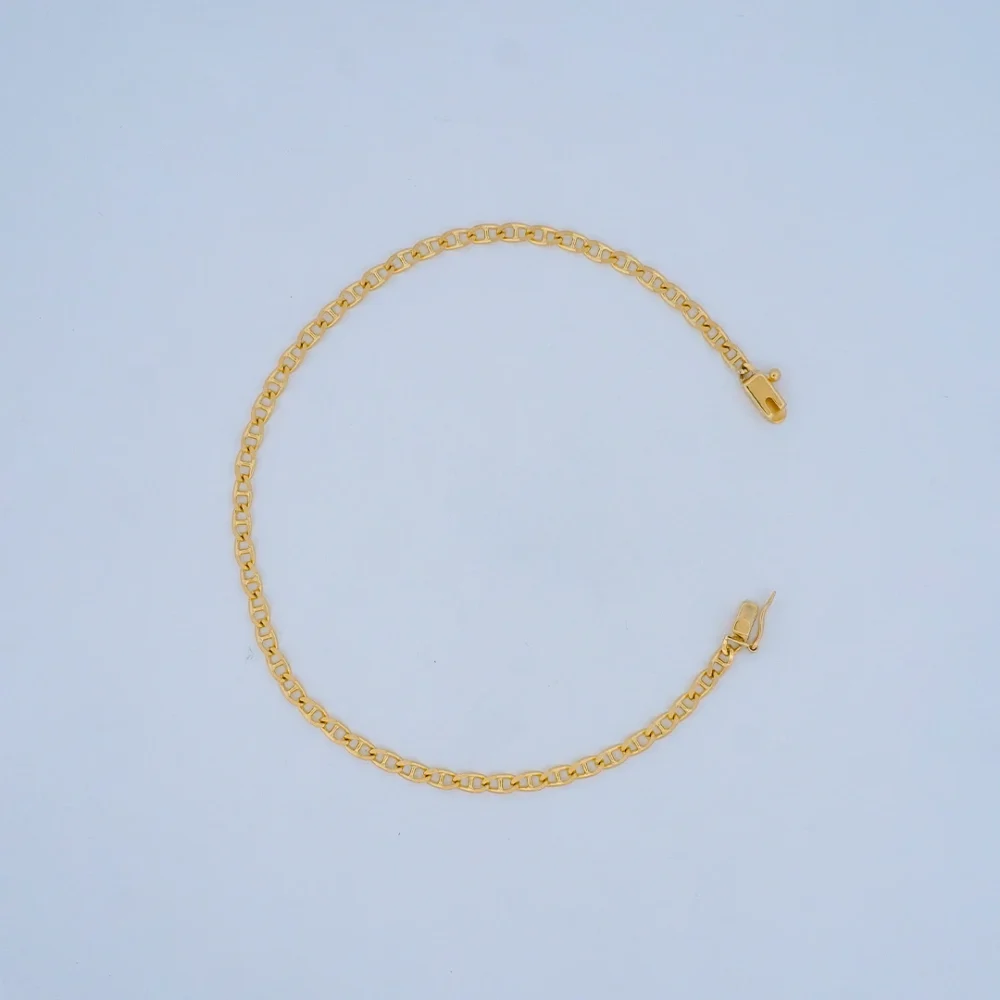 Pulso tejido escalera en oro 18K para hombre - Orofino Ecuador