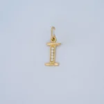 Dije Letra  I Piedras Oro 18K - Orofino Ecuador