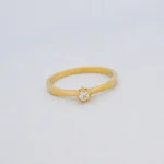 Anillo Solitario Oro 18K - Orofino Ecuador
