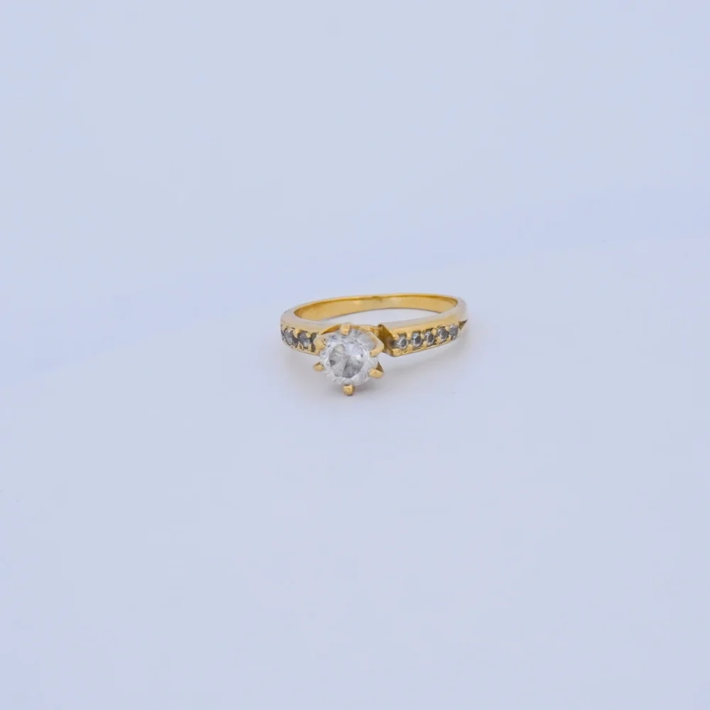 Anillo Solitario Oro 18K - Orofino Ecuador