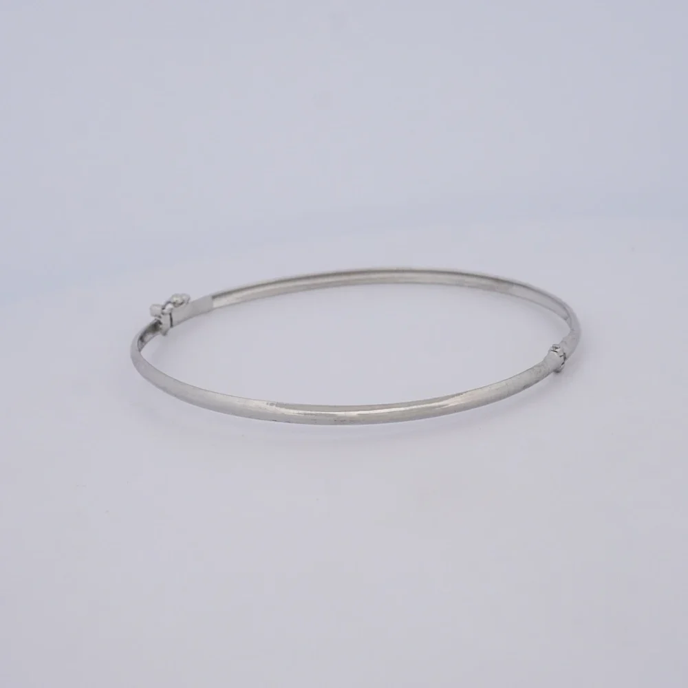 Pulsera Caña En Oro Blanco 18K - Orofino Ecuador