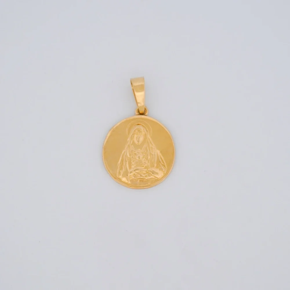Dije Medalla Virgen Del Carmen Oro 18K - Orofino Ecuador