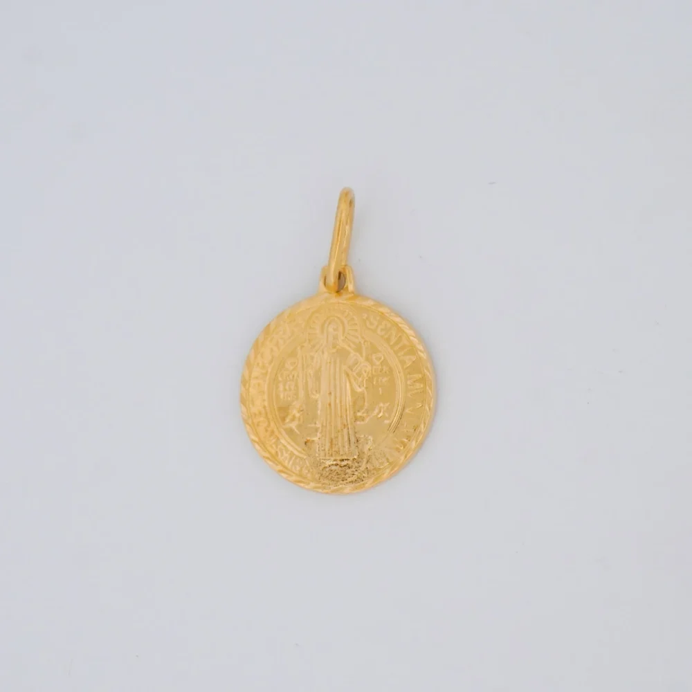 Dije Medalla San Benito Oro 18K - Orofino Ecuador