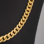 Cadena Tejido Cubana Plana Oro 18K - Orofino Ecuador (vista 2)