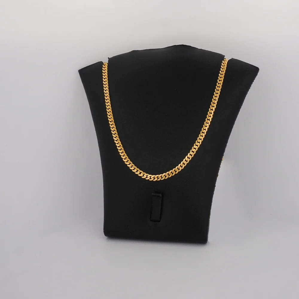 Cadena Tejido Cubana Plana Oro 18K - Orofino Ecuador