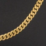 Cadena Tejido Cubana Plana Oro 18K - Orofino Ecuador (vista 2)