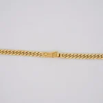 Cadena Tejido Cubana Plana Oro 18K - Orofino Ecuador (vista 3)
