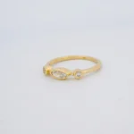 Anillo Con Zircones Oro 18K - Orofino Ecuador