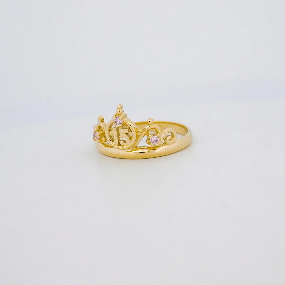 1516405.webp Anillo Corona De Quinceañera Oro 18K - Orofino Ecuador