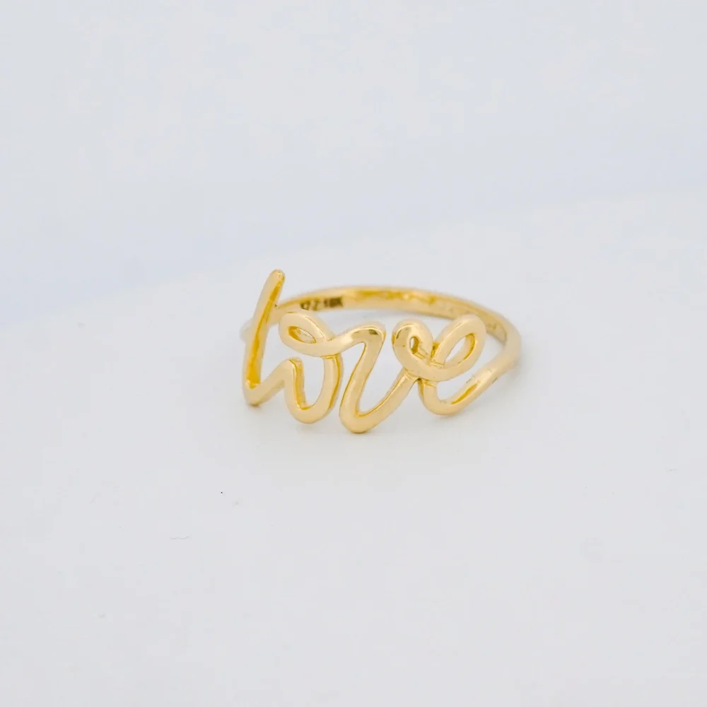 Anillo Love Oro 18K - Orofino Ecuador