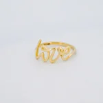 Anillo Love Oro 18K - Orofino Ecuador