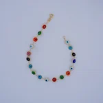 Pulsera Piedras Ojos Turcos Oro 18K - Orofino Ecuador