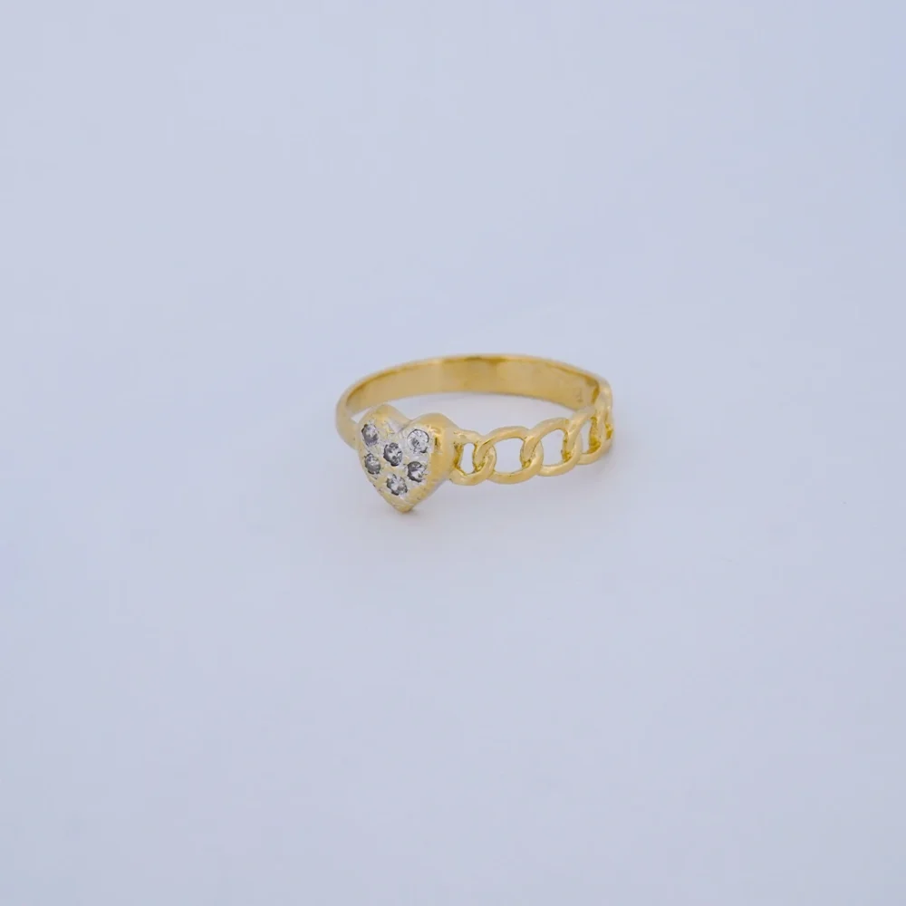 Anillo Para Dama Corazón Calado Oro 18K - Orofino Ecuador
