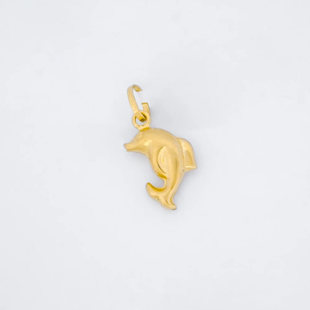 Dije Delfín Hueco Oro 18K - Orofino Ecuador