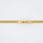 Cadena Tejido Cubana Con Barras Oro 18K - Orofino Ecuador (vista 3)