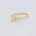 Anillo Solitario Piedra Oro 18K - Orofino Ecuador