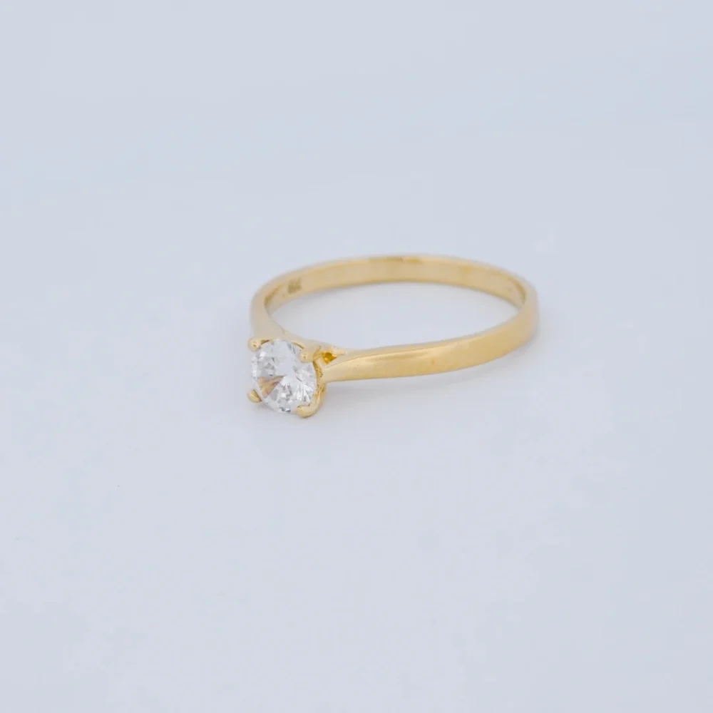Anillo Solitario Oro 18K - Orofino Ecuador