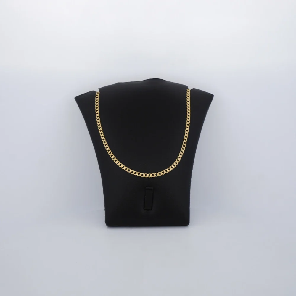 Cadena Tejido Cubana Martillada Oro 18K - Orofino Ecuador