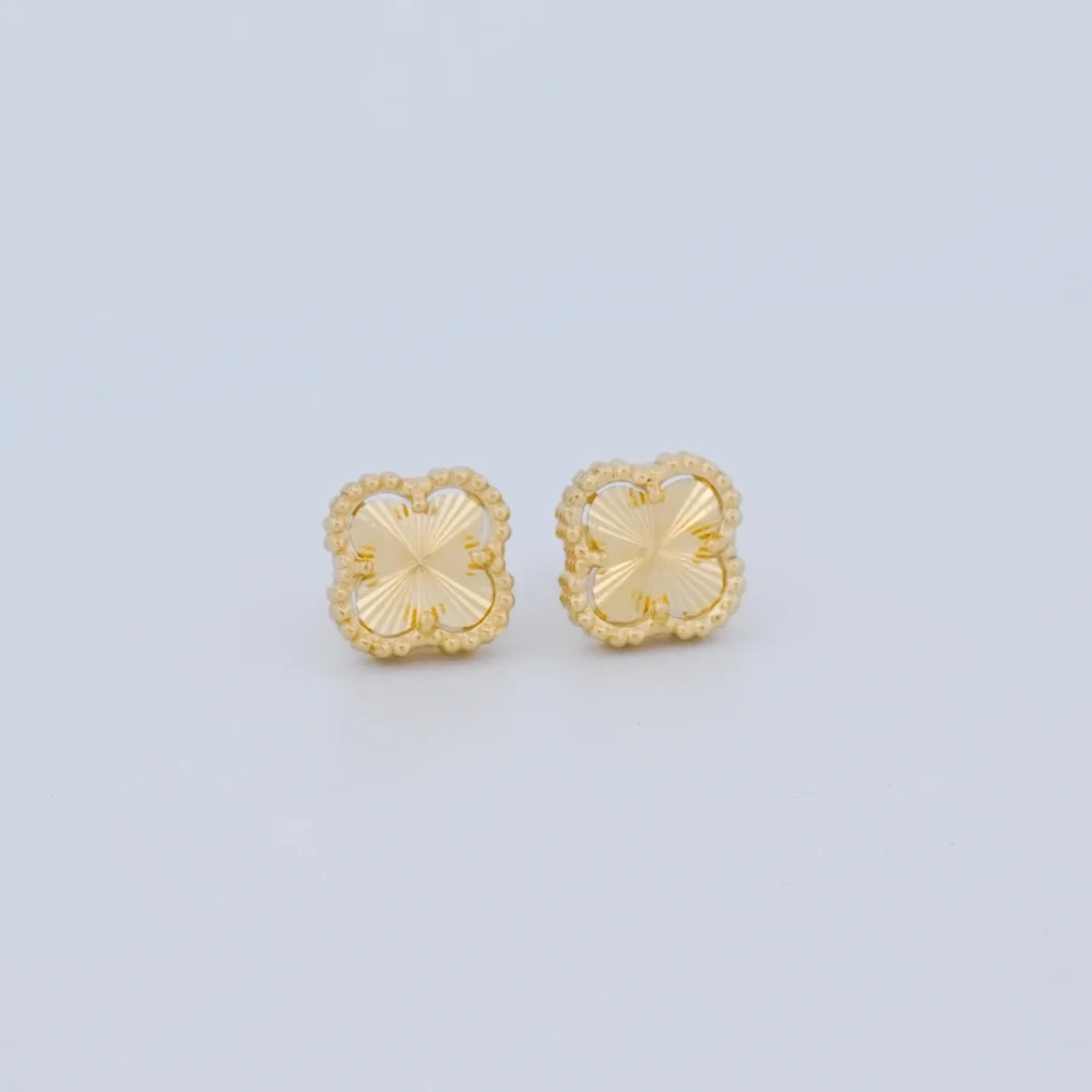Aretes Topos Van Cleef Oro 18K - Orofino Ecuador
