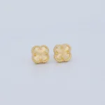 Aretes Topos Van Cleef Oro 18K - Orofino Ecuador